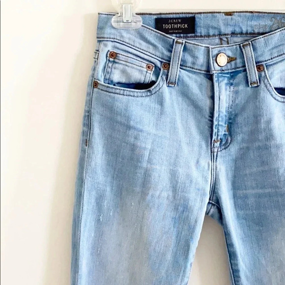 J.Crew Light Distressed Toothpick Skinny Jeans - Picture 4 of 10